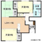 リヴェール絹の台Aの間取り画像