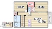 フレッツァ神戸山田B棟の間取り画像