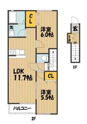 仮）平野新築AP A棟の間取り画像