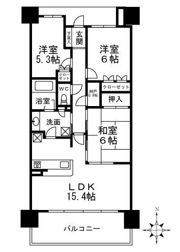 プラウド豊中 服部緑地の間取り画像