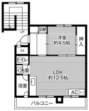 ビレッジハウス糸井2号棟の間取り画像
