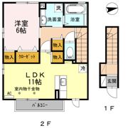 クレア ド ルーン A棟の間取り画像