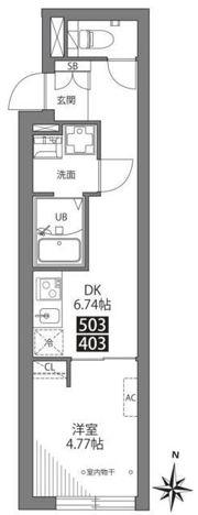 三ノ輪アパートメントの間取り画像