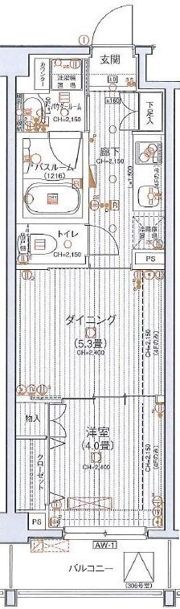 AXAS菊名LRの間取り画像