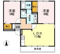 ロイヤルハイツ山上 B棟の間取り画像