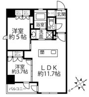 クリオラベルヴィ新富町の間取り画像