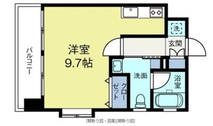 ピュアドームアルカサール平尾の間取り画像