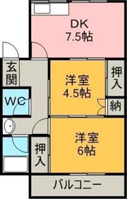 塩見マンションの間取り画像