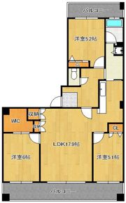 以和貴マンション金田 1202号の間取り画像