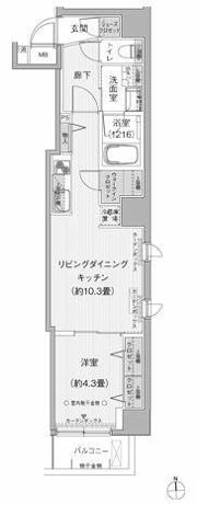 クリスタルパレス蒲西の間取り画像