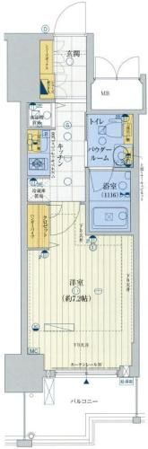 レジュールアッシュ難波LUXEの間取り画像