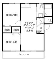 フレグランスくぼたA棟の間取り画像