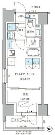 パークアクシス品川天王洲アイルの間取り画像