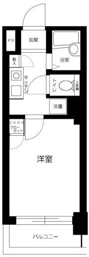 スカイコート新宿御苑前の間取り画像