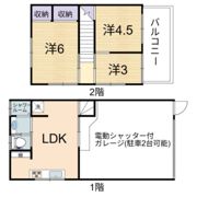 木屋元町ガレージハウスの間取り画像