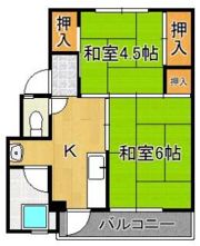 ビレッジハウス畑2号棟の間取り画像