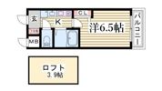 エステムコート神戸県庁前Ⅲフィエルテの間取り画像