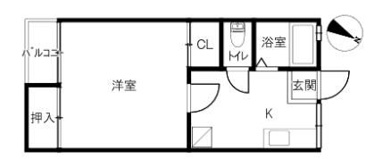 ハイツハリーⅠの間取り画像