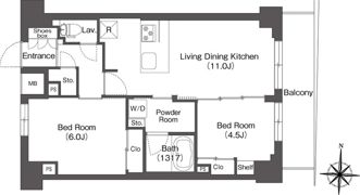 バウスフラッツ高円寺の間取り画像