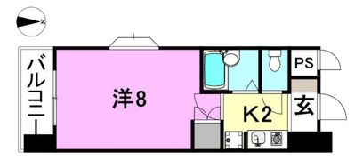 ラッキー西一万ハイツの間取り画像