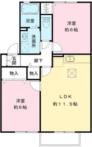 ハイドパーク Aの間取り画像