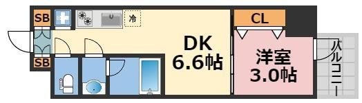 Dimus北浜の間取り画像