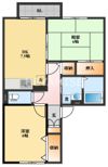 インター池田B棟の間取り画像