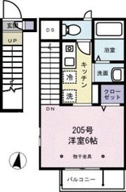 かしの木荘の間取り画像