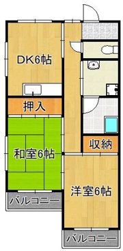 萩安マンションの間取り画像