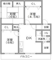 西芦屋グリーンハウスの間取り画像