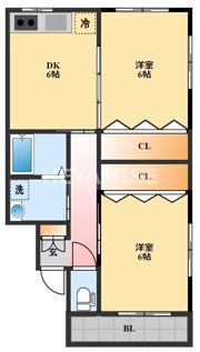 ラガール原口の間取り画像