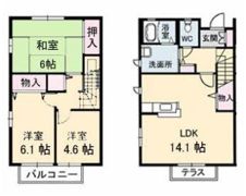 グリーンハイツ木太 Aの間取り画像