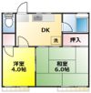 白樺コーポの間取り画像