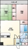 マンション輝宣の間取り画像