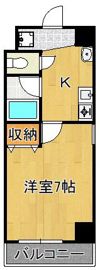 吉野町ワンルームマンションの間取り画像