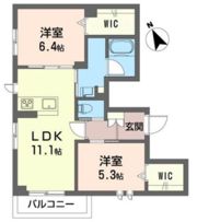 シャーメゾン 時間の翼の間取り画像