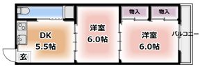 赤井マンションの間取り画像
