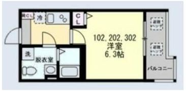 ベイルーム県立大学WESTの間取り画像