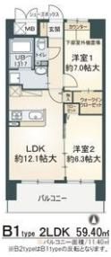 メロッソ梅北の間取り画像