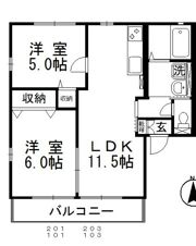 パインツリーDの間取り画像
