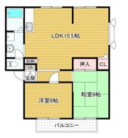サンビレッジ池之宮 Aの間取り画像