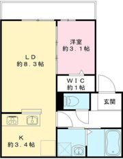 ラシーネわかみやの間取り画像