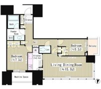 赤坂タワーレジデンスTop of the Hillの間取り画像