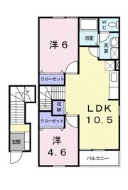 エクセルハイツ上宿 A棟の間取り画像