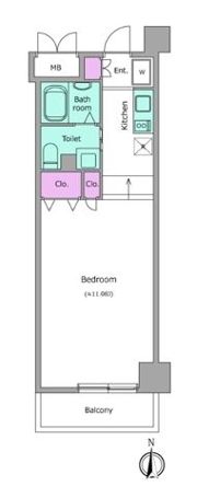 レジディア上野御徒町の間取り画像