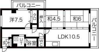 パセオ東千里の間取り画像