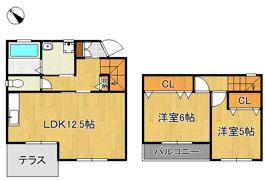 ガーデンコテージA棟の間取り画像