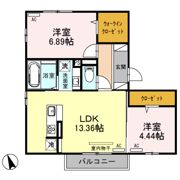 クリスタ Bの間取り画像