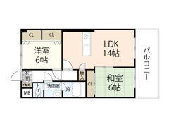 中須コーポラス（503）の間取り画像