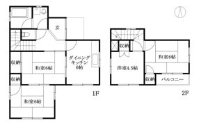 古川北3丁目 古川借家の間取り画像